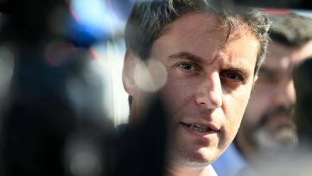 Le candidat de Renaissance à la présidentielle Gabriel Attal en déplacement à Magny, en Moselle, le 11 septembre 2026