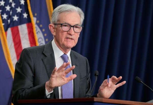 Le président de la Réserve fédérale américaine (Fed)  Jerome Powell le 10 décembre  2025 à Washington.