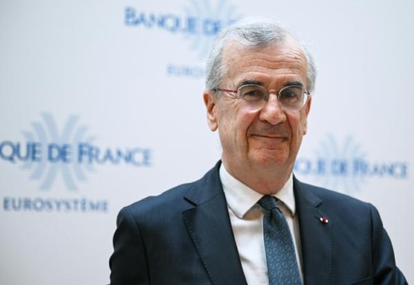 Le gouverneur de la Banque de France François Villeroy de Galhau lors d'une conférence de presse le 24 mars 2026 à Paris