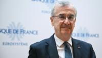 Le gouverneur de la Banque de France François Villeroy de Galhau lors d'une conférence de presse le 24 mars 2026 à Paris
