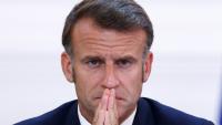 Le président français Emmanuel Macron participe à une réunion avec les élus et les représentants de Nouvelle-Calédonie à l'Elysée, à Paris, le 12 juillet 2025