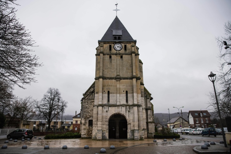L'église de Saint-Etienne-du-Rouvray, le 10 février 2022