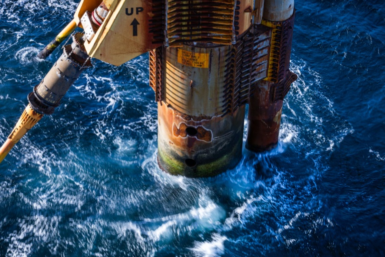 La plateforme Siri d'Ineos, le 25 novembre 2025 en mer du Nord danois