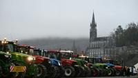 Mobilisation d'agriculteurs à Lourdes dans les Hautes Pyrénées le 21 décembre 2025