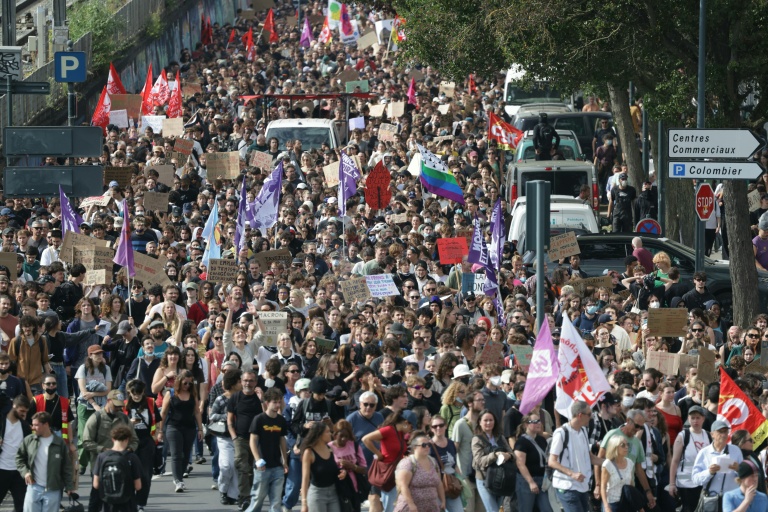 Manifestation de lycéens à Rennes le 6 octobre 2026