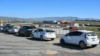 Des automobilistes font la queue devant une station-service à Bagakhangai, en Mongolie, le 25 août 2026