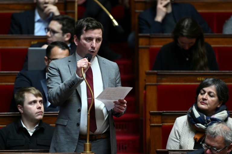 Le député français Aurélien Taché à l'Assemblée nationale le 7 février 2024 à Paris