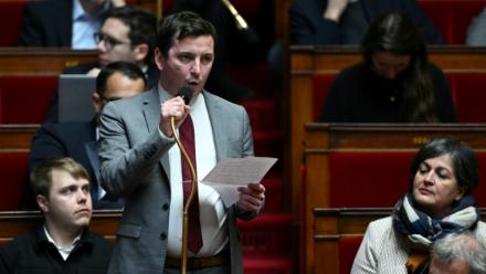 Le député français Aurélien Taché à l'Assemblée nationale le 7 février 2024 à Paris