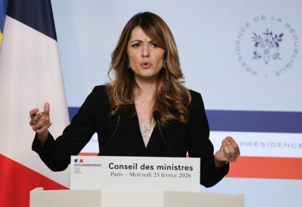 La porte-parole du gouvernement Maud Bregeon le 25 février 2026, à Paris