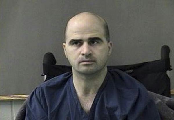 Photo publiée le 9 avril 2010 par le bureau du shérif du comté de Bell montrant Nidal Hasan après son transfert à la prison du comté de Bell, à Belton, au Texas