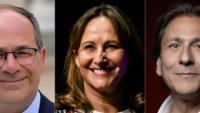 Montage de photos d'archives réalisé le 16 septembre 2026 et montrant, de gauche à droite, les candidats à la primaire sociale-démocrate à la présidentielle de 2027, Olivier Faure, Emmanuel Maurel, Ségolène Royal, Jérôme Guedj et Raphaël Glucksmann