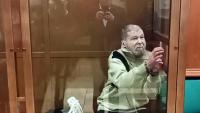 Image tirée d'une séquence fournie par le service de presse du tribunal municipal de Moscou, le 7 octobre 2024, montrant l'Américain Stephen Hubbard, accusé d'avoir combattu en tant que mercenaire pour l'Ukraine, lors d'une audience consacrée à son verdict, à Moscou