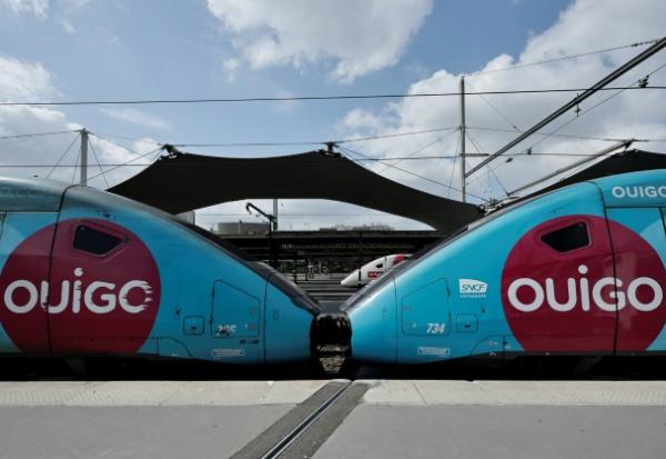 Des TGV Ouigode la SNCF à la gare de Lyon à Paris, le 24 avril 2025
