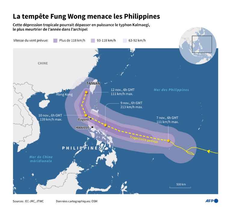 La tempête Fung Wong menace les Philippines 