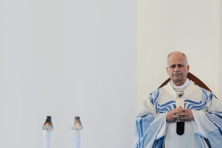 Le pape Léon XIV sur l'île italienne de Lampedusa, le 4 juillet 2026