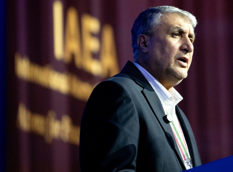 Le chef de l'Organisation iranienne de l'énergie atomique (OIEA) Mohammad EslamiI à Vienne en Autriche au siège de l'AIEA le 15 septembre 2025