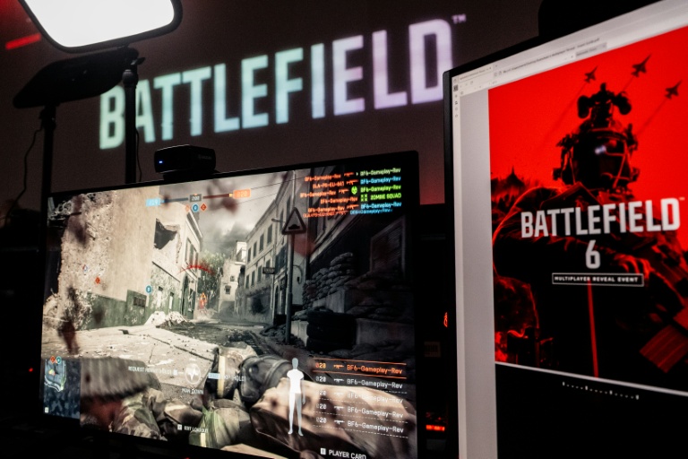 Présentation du mode multijoueur de Battlefield 6, un jeu vidéo de la société américaine Electronic Arts (EA), au Grand Palais Immersif à Paris, le 31 juillet 2025