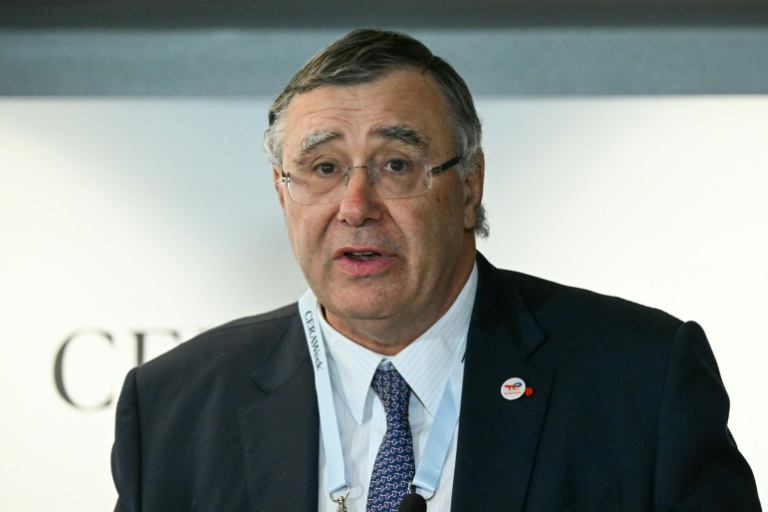 Patrick Pouyanne, le patron de TotalEnergies, le 23 mars 2026, à Houston au Texas