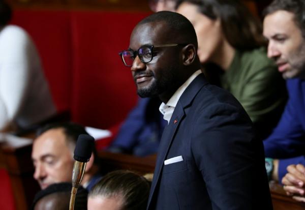 Le député LFI Carlos Martens Bilongo sur les bancs de l'Assemblée nationale, à Paris le 21 octobre 2025