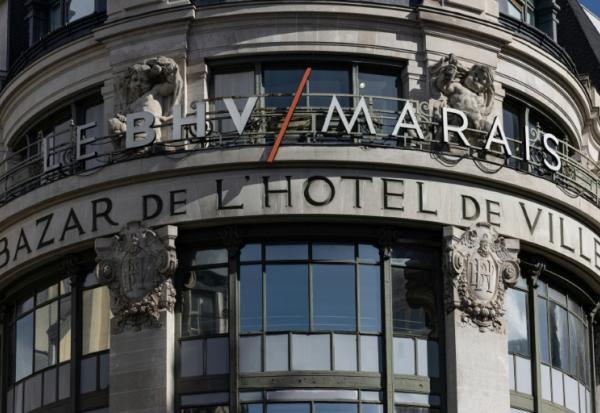 La façade du BHV Marais, dans le centre de Paris, le 5 octobre 2025 