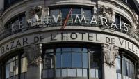 La façade du BHV Marais, dans le centre de Paris, le 5 octobre 2025 
