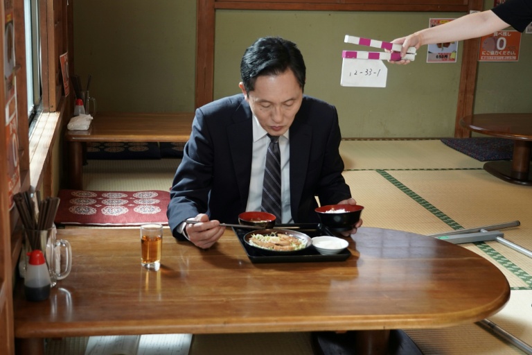 L'acteur Yutaka Matsushige lors du tournage d'un épisode de la série télévisée 