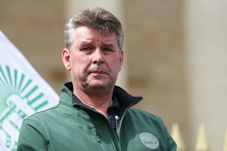 Le secrétaire général de la FNSEA Hervé Lapie à Paris le 26 mai 2025
