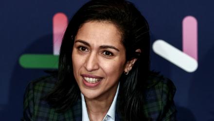 La haute-commissaire à l'Enfance, Sarah El Haïry, le 23 novembre 2025 à Paris