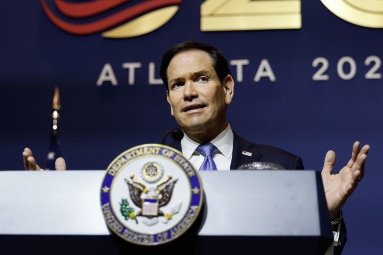 Le ministre américain des Affaires étrangères, Marco Rubio, s'exprime lors d'une conférence de presse dans le cadre de la réunion des ministres des Affaires étrangères du G20 à Atlanta, en Géorgie, le 31 octobre 2026. 
