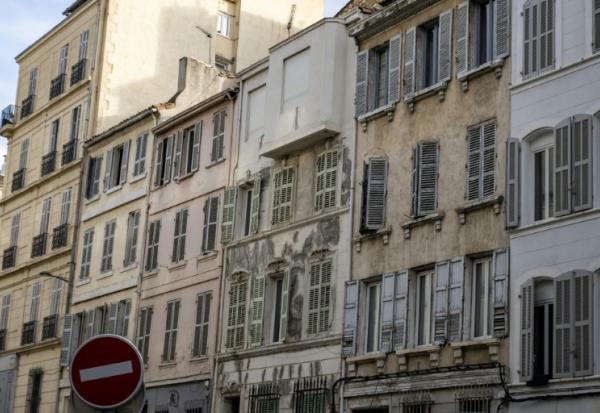 Habitations d'une rue de Marseille, le 20 janvier 2026