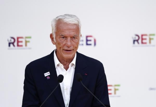Le président du Medef Patrick Martin,
lors de l'événement annuel de l'organisation patronale la REF, le 28 août 2025 à Paris