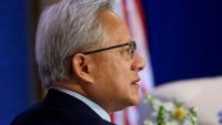 Jensen Huang, le patron de Nvidia, lors d'une réunion ministérielle du G20 à Chapel Hill (Caroline du Nord), le 2 septembre 2026