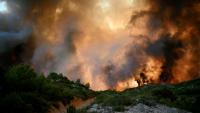 Important incendie dans l'Aude, ici près de Fontjoncouse, le 6 août 2025