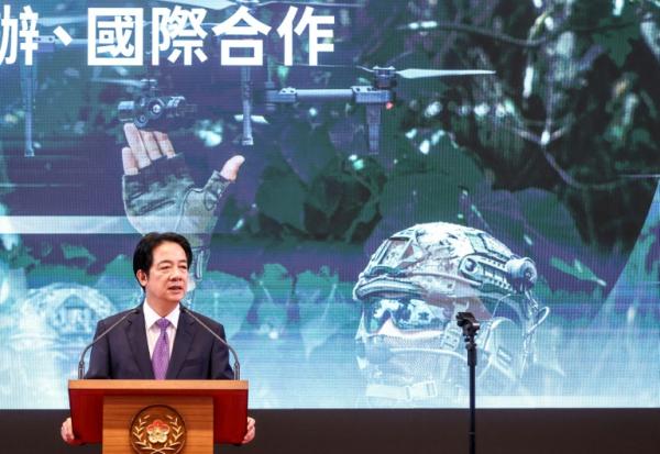 Le président taïwanais Lai Ching-te lors d'un discours marquant ses deux ans à la présidence, le 20 mai 2026 à Taipei