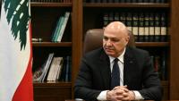 Le président libanais Joseph Aoun lors d'un entretien exclusif à l'AFP au palais présidentiel de Beyrouth, le 15 septembre 2026