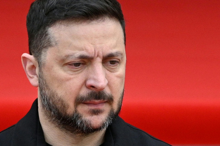 Volodymyr Zelensky à Lviv, dans l'ouest de l'Ukraine, le 17 avril 2026