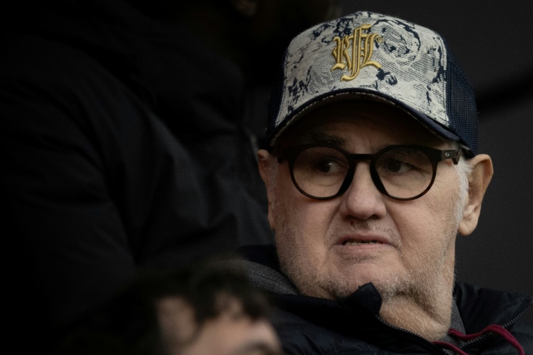 Pierre Ménès, lors d'une match, Rennes, 29 octobre 2023