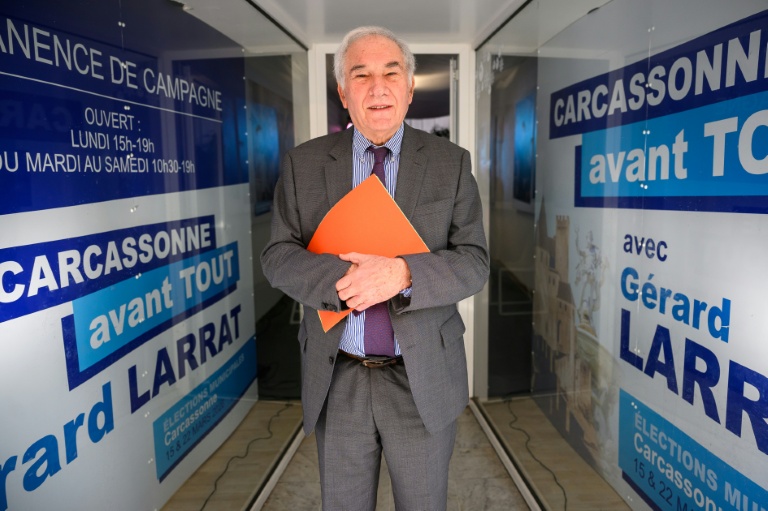 Le maire DVD sortant de Carcassonne, Gérard Larrat, le 6 février 2026 à Carcassonne
