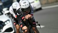 Tadej Pogacar participe à une séance d'entraînement deux jours avant le début du Tour de France, le 2 juillet 2026 à Barcelone en Espagne