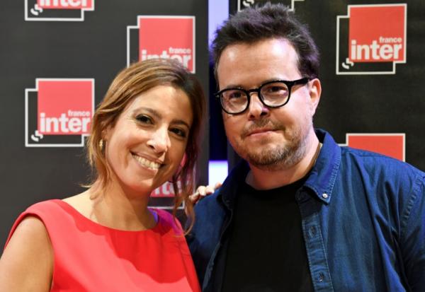 Léa Salamé (g) et Nicolas Demorand, à la Maison de la radio in Paris, le 30 août 2017