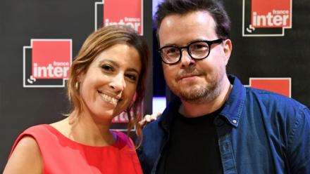 Léa Salamé (g) et Nicolas Demorand, à la Maison de la radio in Paris, le 30 août 2017