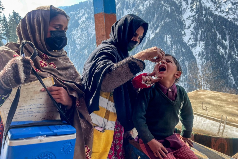 Campagne de vaccination dans le district de Neelum, au Pakistan, le 4 février 2025 