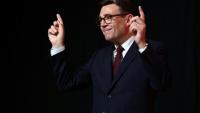 Andy Burnham, confirmé comme nouveau chef du Labour et prochain Premier ministre, lors de la "conférence extraordinaire" du Parti travailliste, le 17 juillet 2026 à Londres