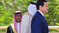 Le secrétaire d'Etat américain Marco Rubio avec le roi de Bahrein au palais Al-Sakhir, le 25 juin 2026.
