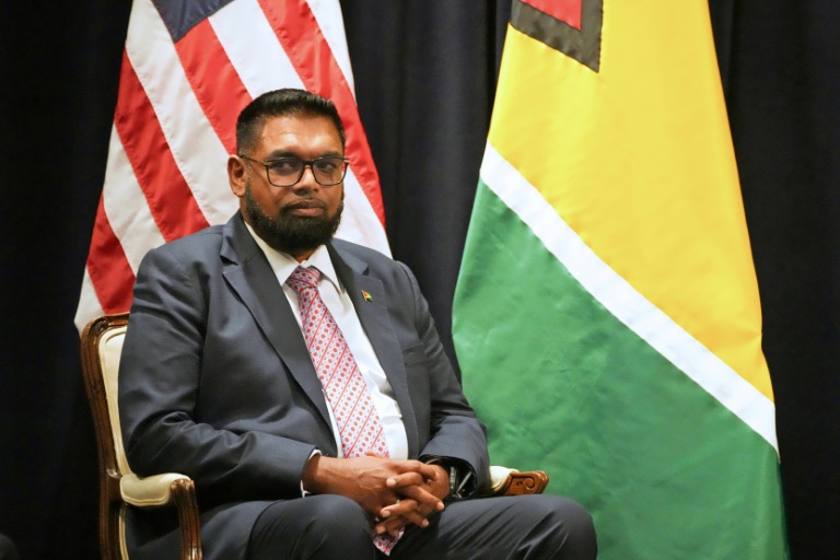 Le président du Guyana, Irfaan Ali, le 23 septembre 2024 au siège des Nations Unies, à New York