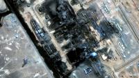 Image satellite fournie par Vantor montrant une station de pompage près de l'oléoduc Est-Ouest (Petroline) de l'Arabie saoudite, à al-Mesabaah, le 13 septembre 2026 après une attaque