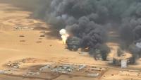 Image diffusée le 7 septembre 2026 par les Houthis montrant une frappe de missile balistique contre des camions transportant du matériel militaire depuis l'Arabie saoudite vers le camp militaire d'Al-Wadiah, dans la province de Hadramaout, au Yémen