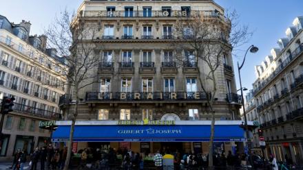 Une librairie Gibert Joseph dans le quartier latin à Paris le 1er février 2025