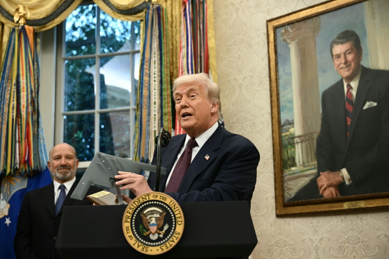 Le président américain Donald Trump à la Maison Blanche le 6 août 2025