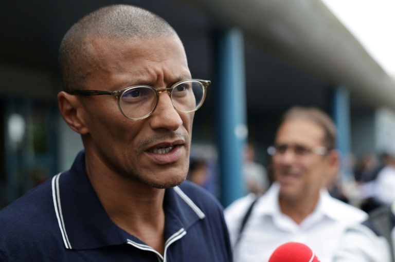 Karim Bouamrane, maire socialiste de Saint-Ouen et candidat à la présidentielle, à Sens, dans l'Yonne, le 29 août 2026